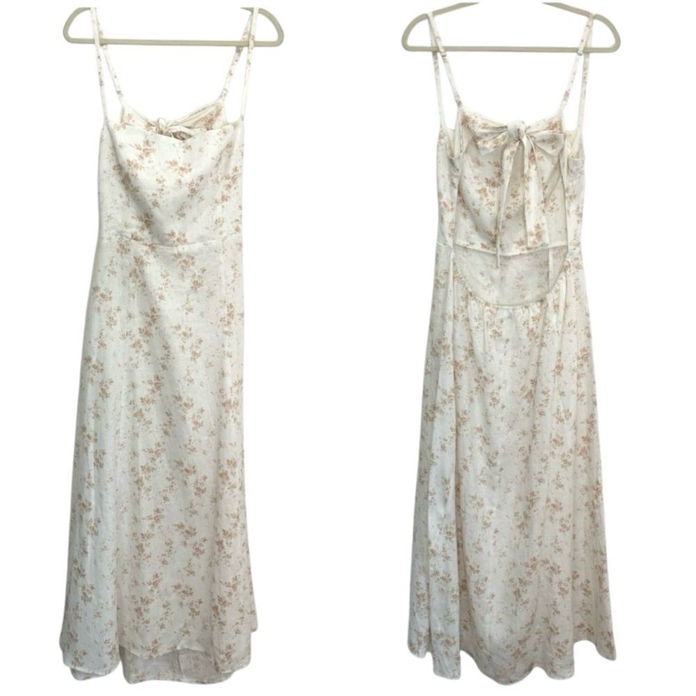 NWOT Reformation Starfruit Linen Dress in Riso - Picture 7 of 9